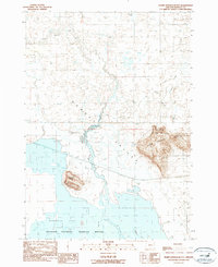 Download a high-resolution, GPS-compatible USGS topo map for Warm Springs Butte, OR (1990 edition)