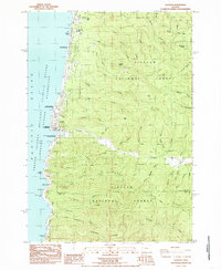 Download a high-resolution, GPS-compatible USGS topo map for Yachats, OR (1985 edition)