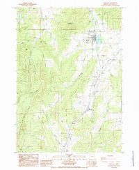Download a high-resolution, GPS-compatible USGS topo map for Yoncalla, OR (1987 edition)