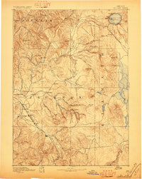1893 Map of Ashland, 1897 Print