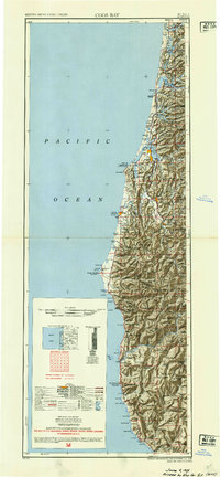 preview thumbnail of historical topo map of Coos Bay, OR in 1954