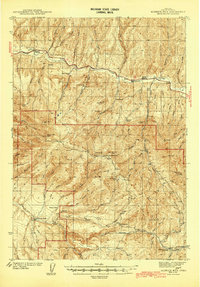 Download a high-resolution, GPS-compatible USGS topo map for Aldrich Mtn, OR (1943 edition)