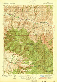 Download a high-resolution, GPS-compatible USGS topo map for Aldrich Mtn, OR (1943 edition)