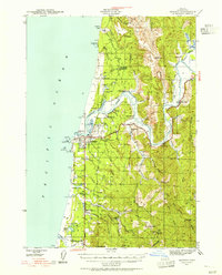 1943 Map of Bandon, 1955 Print
