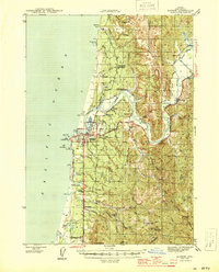 Download a high-resolution, GPS-compatible USGS topo map for Bandon, OR (1944 edition)