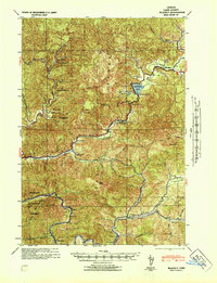 Download a high-resolution, GPS-compatible USGS topo map for Blachly, OR (1942 edition)
