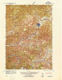 preview thumbnail of historical topo map of Lane County, OR in 1941