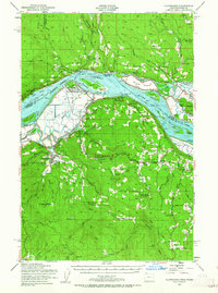 1952 Map of Clatskanie, OR, 1963 Print