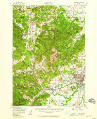 preview thumbnail of historical topo map of Corvallis, OR in 1956