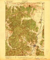 Download a high-resolution, GPS-compatible USGS topo map for Cottage Grove, OR (1921 edition)