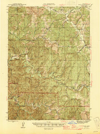 preview thumbnail of historical topo map of Lane County, OR in 1945