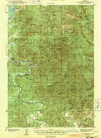 Download a high-resolution, GPS-compatible USGS topo map for Euchre Mtn, OR (1943 edition)