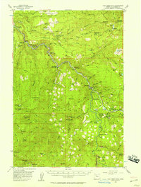 Download a high-resolution, GPS-compatible USGS topo map for Fish Creek Mtn, OR (1958 edition)