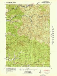 preview thumbnail of historical topo map of Tillamook County, OR in 1942