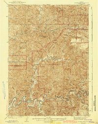 preview thumbnail of historical topo map of Douglas County, OR in 1943