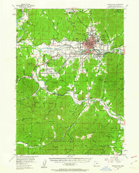 1954 Map of Grants Pass, OR, 1962 Print