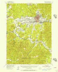 1954 Map of Grants Pass, OR, 1956 Print