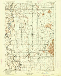 1912 Map of Halsey, 1934 Print