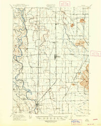 1912 Map of Halsey, OR, 1947 Print
