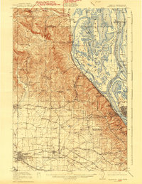 1918 Map of Hillsboro, 1943 Print
