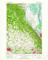 preview thumbnail of historical topo map of Hillsboro, OR in 1961