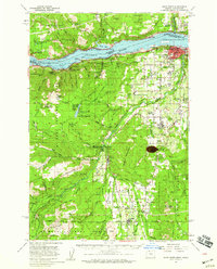 1957 Map of Hood River, OR, 1959 Print