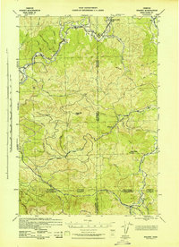 preview thumbnail of historical topo map of Clatsop County, OR in 1943