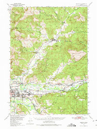 preview thumbnail of historical topo map of Marcola, OR in 1950