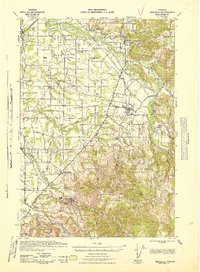 1940 Map of Molalla, 1943 Print