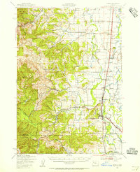 1939 Map of Monroe, OR, 1956 Print