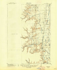 1922 Map of Monroe, OR, 1947 Print