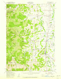 1957 Map of Monroe, OR, 1959 Print