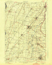 1923 Map of Mount Angel, 1943 Print