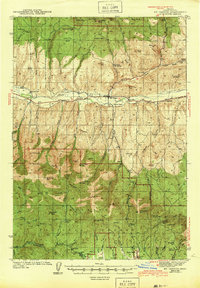Download a high-resolution, GPS-compatible USGS topo map for Mount Vernon, OR (1943 edition)