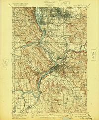 1914 Map of Oregon City, 1920 Print