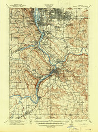 1914 Map of Oregon City, 1945 Print
