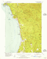1954 Map of Port Orford, OR, 1956 Print