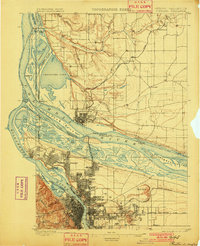 1897 Map of Portland, 1901 Print