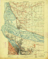 1905 Map of Portland, 1914 Print