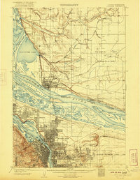 1905 Map of Portland, 1921 Print