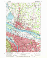 Download a high-resolution, GPS-compatible USGS topo map for Portland, OR (1970 edition)