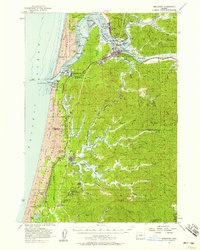 Download a high-resolution, GPS-compatible USGS topo map for Reedsport, OR (1958 edition)