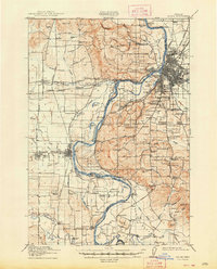 1917 Map of Salem, OR, 1948 Print