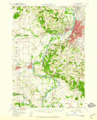 preview thumbnail of historical topo map of Salem, OR in 1957