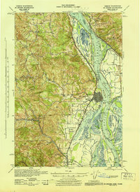 Download a high-resolution, GPS-compatible USGS topo map for St Helens, OR (1943 edition)