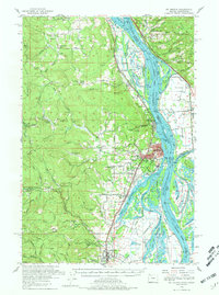 preview thumbnail of historical topo map of Columbia County, OR in 1954