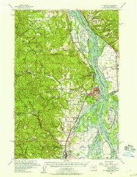 Download a high-resolution, GPS-compatible USGS topo map for St Helens, OR (1957 edition)