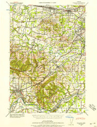 1939 Map of Tualatin, 1958 Print