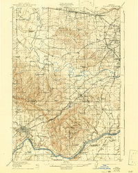 1916 Map of Tualatin, 1943 Print
