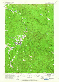 1955 Map of Vernonia, 1973 Print